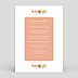 Menu Anniversaire  Bouquet Printanier Verso