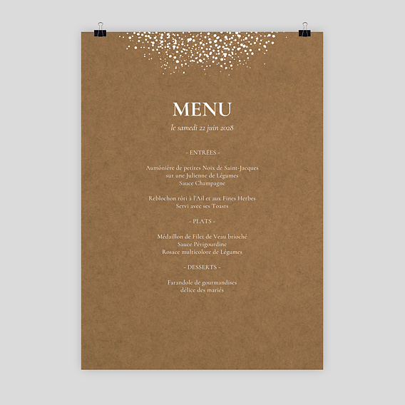 Menu Mariage Menu Dentelle Poster