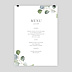 Menu Mariage Poster Eucalyptus