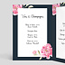 Menu Mariage Dark Peony Intérieur Gauche