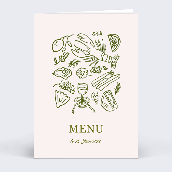 Menu mariage Table de fête