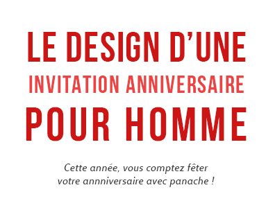 Le Design D Une Invitation Anniversaire Homme Minute Pop