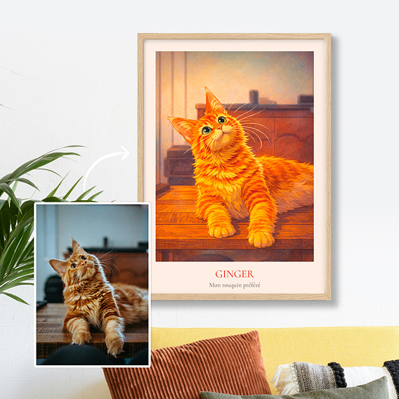 Poster famille Mon animal en manga