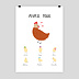 Affiche personnalisée Mamie Poule