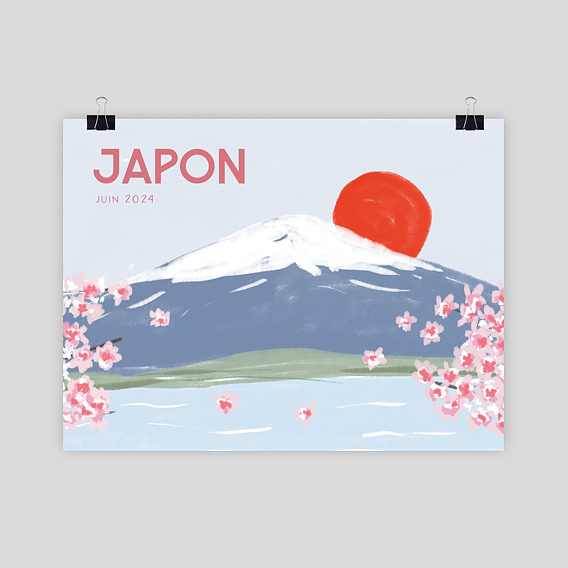 Poster voyage Japon - Popcarte