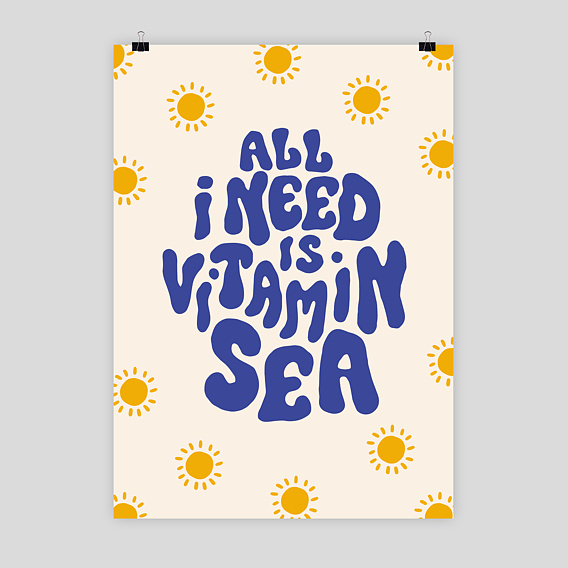 Affiche voyage Vitamin Sea