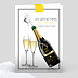 Carte remerciements anniversaire Champagne