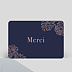 Carte remerciement décès Merci Floral