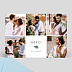 Carte remerciement mariage Carrés Graphiques (dos photo)