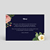 Carte remerciement mariage Flowers Verso