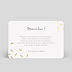 Carte remerciement mariage Paillettes Chic Verso