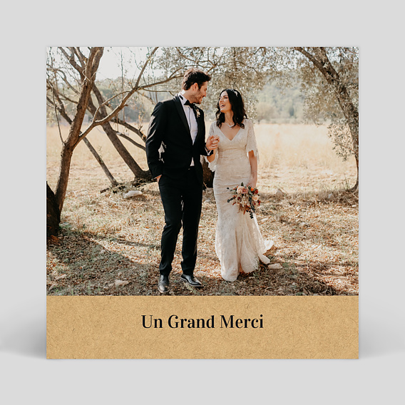 Carte remerciement mariage Timeline