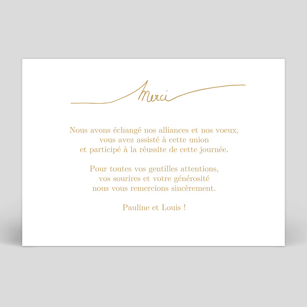 Remerciements Mariage Effet Manuscrit Popcarte