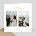 Carte remerciement mariage Jolie Typo 2 Photos