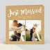 Carte remerciement mariage Just Married Kraft