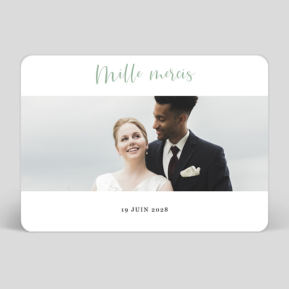 Carte remerciement mariage Cinematic I