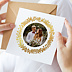 Carte remerciement mariage Dorure Couronne Photo