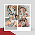 Carte remerciement naissance Multi Photos