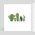 Carte remerciement naissance Cactus Intérieur Gauche