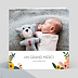 Carte remerciement naissance Bouquet Printanier