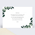 Carte remerciement anniversaire Branche d'Eucalyptus Verso