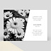 Carte remerciement décès Fleurs photo noir et blanc Recto