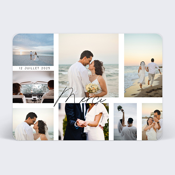 Carte remerciement mariage QR Code vidéo