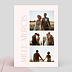 Carte remerciement mariage Merci Pastel