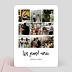 Carte remerciement mariage Multiphoto Chic