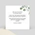 Carte remerciement mariage Couronne Ocre Eucalyptus Verso