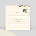 Carte remerciement mariage Eucalyptus Elégant Verso