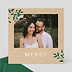 Carte remerciement mariage Feuilles kraft Recto