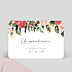 Carte remerciement mariage Wild Flowers sans photo