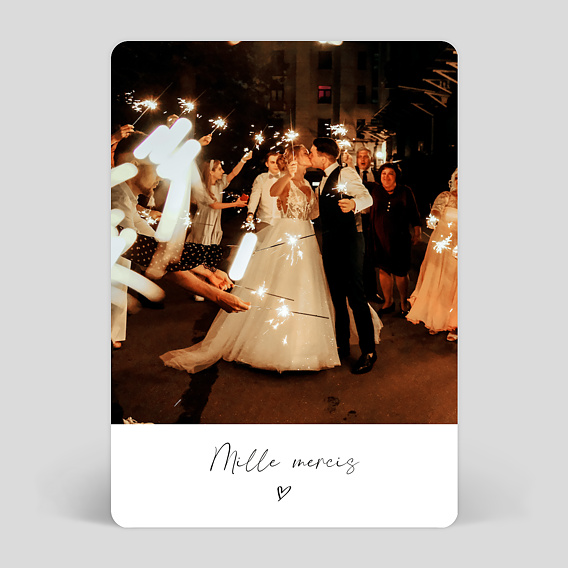 Carte remerciement mariage Moments Volés