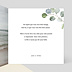 Carte remerciement mariage Couronne Eucalyptus Minimaliste Intérieur Droit