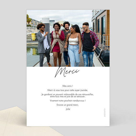 Remerciements Toutes Occasions Grande Typo Popcarte