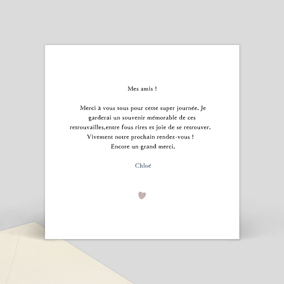 Remerciements Toutes Occasions Petit coeur - Popcarte