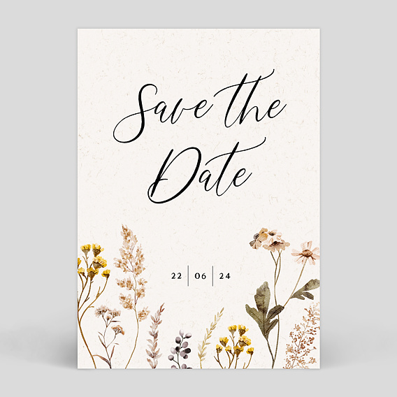 Save the Date Bouquet Sauvage