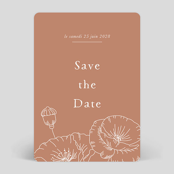 Save the Date Coquelicot