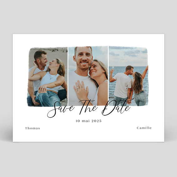 Save the Date Triptyque Romantique