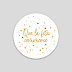 Sticker Anniversaire Golden Dots Recto