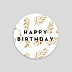 Sticker Anniversaire Golden Jungle Recto