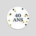 Sticker Anniversaire Pois Bleu Recto