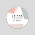 Sticker Anniversaire Traits de Peinture Recto