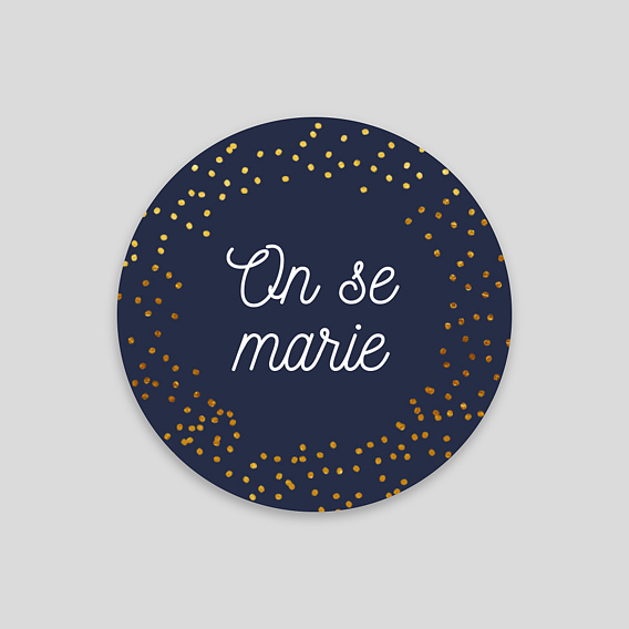 Sticker Mariage Bulles - Popcarte