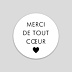  Sticker Mariage Merci Grand Coeur Recto