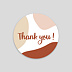  Sticker Mariage Thank You Boho Recto