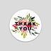  Sticker Mariage Thank You Floral Recto