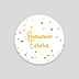 Sticker naissance Golden Dots Recto