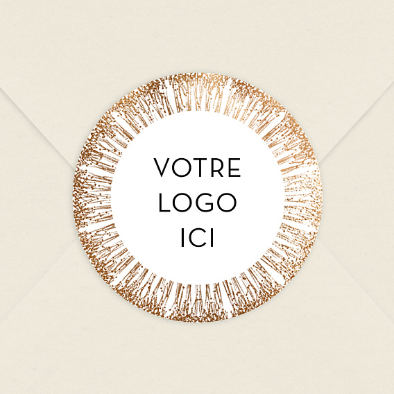 Stickers Voeux Entreprise Boules de noël logo